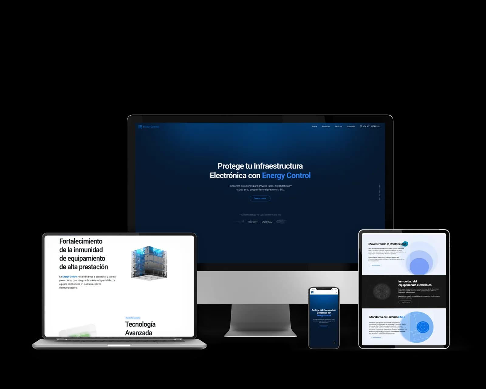 Landing page Energy Control - Servicios eléctricos industriales