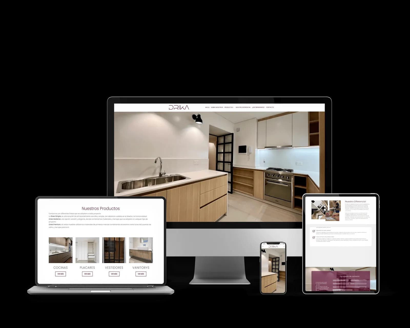 Landing page Muebles Drika - Muebles de diseño
